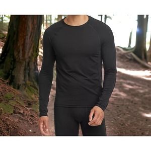 Men's X-LRG Fitted Long Sleeve T-Shirt, Black - All in Motion
